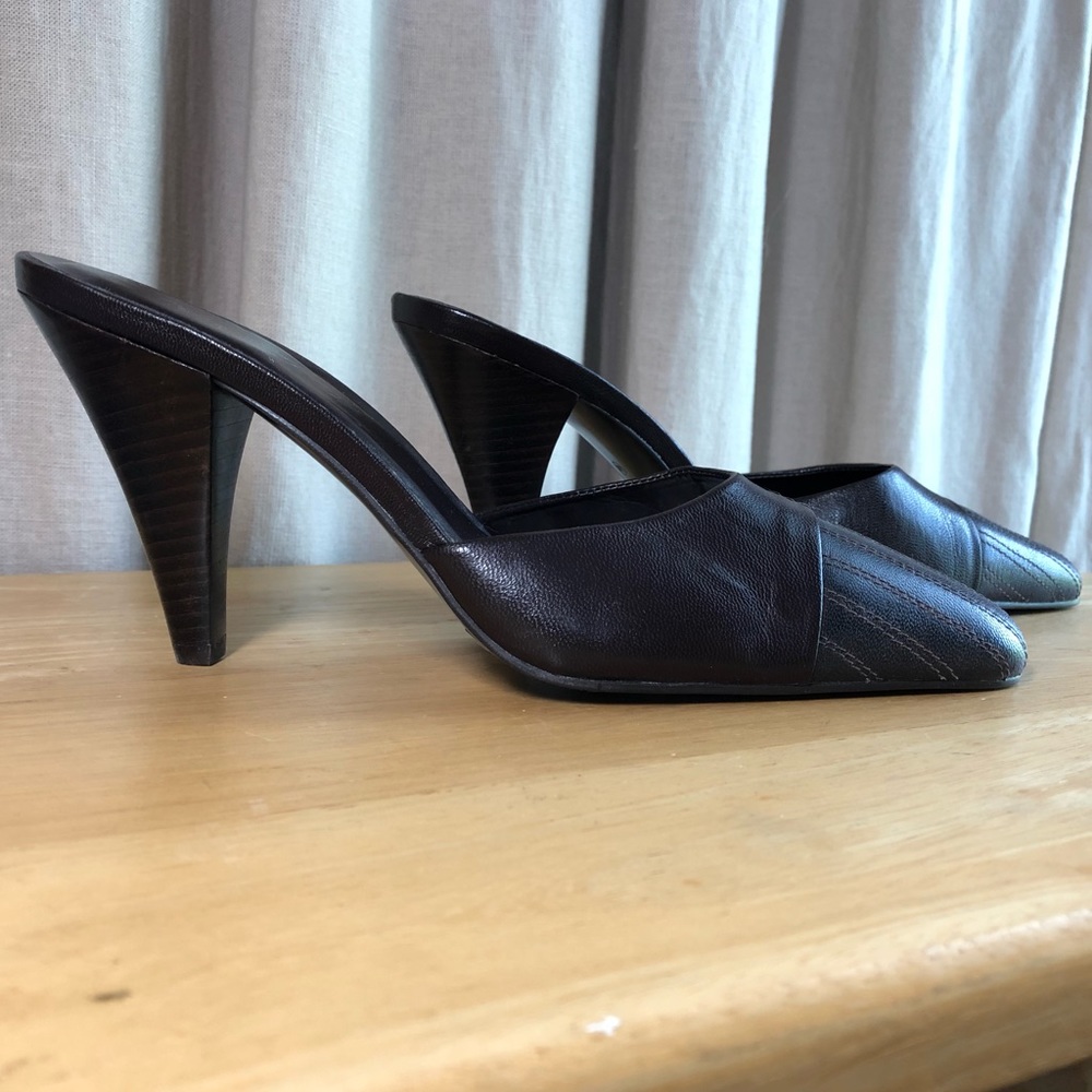 Arezzo Leather Heeled Mules ❗️NWOT❗️